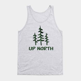 Rustic simple Up north design | up north pine trees Tank Top